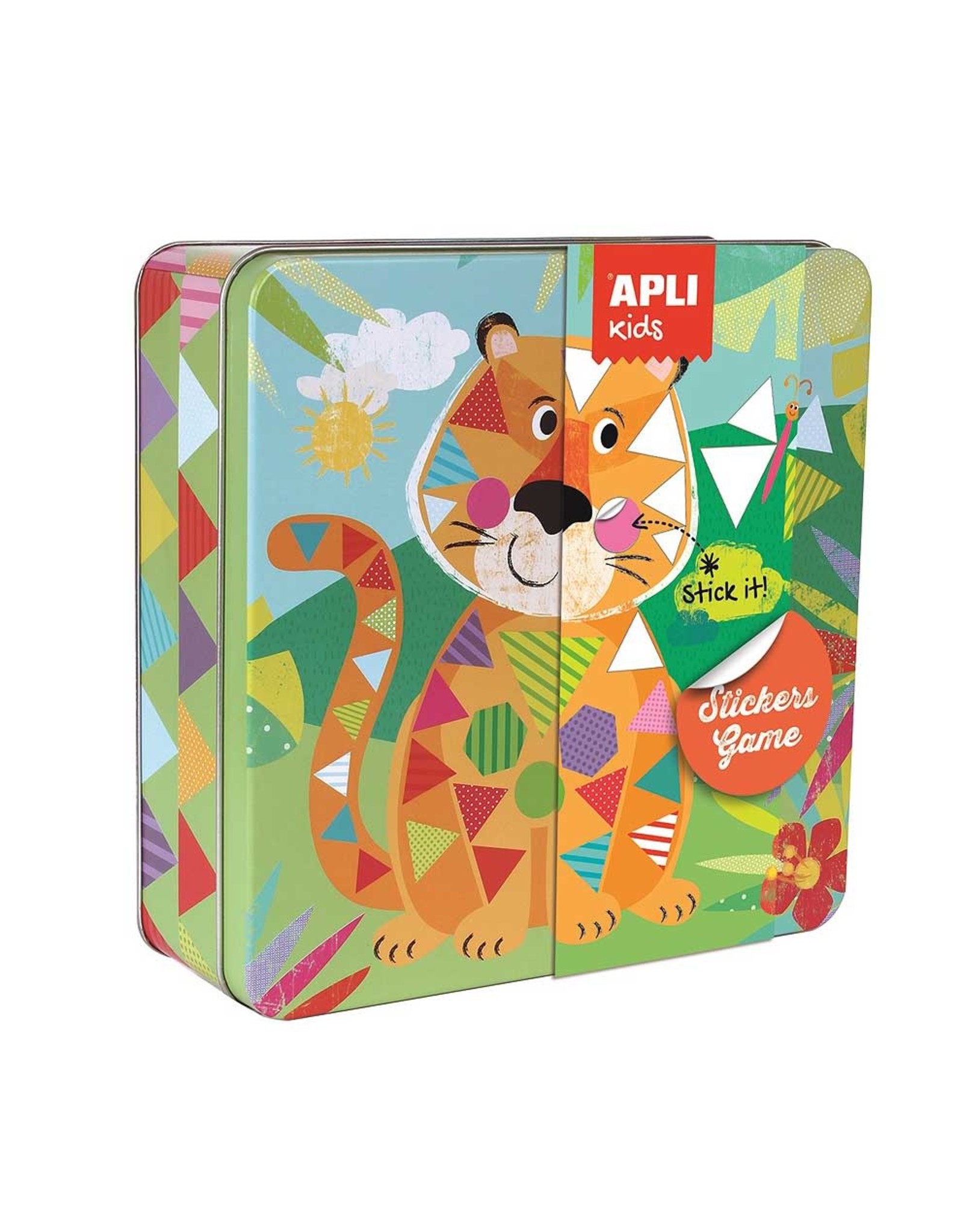 APLI Stickerkaarten in blik "Jungle"