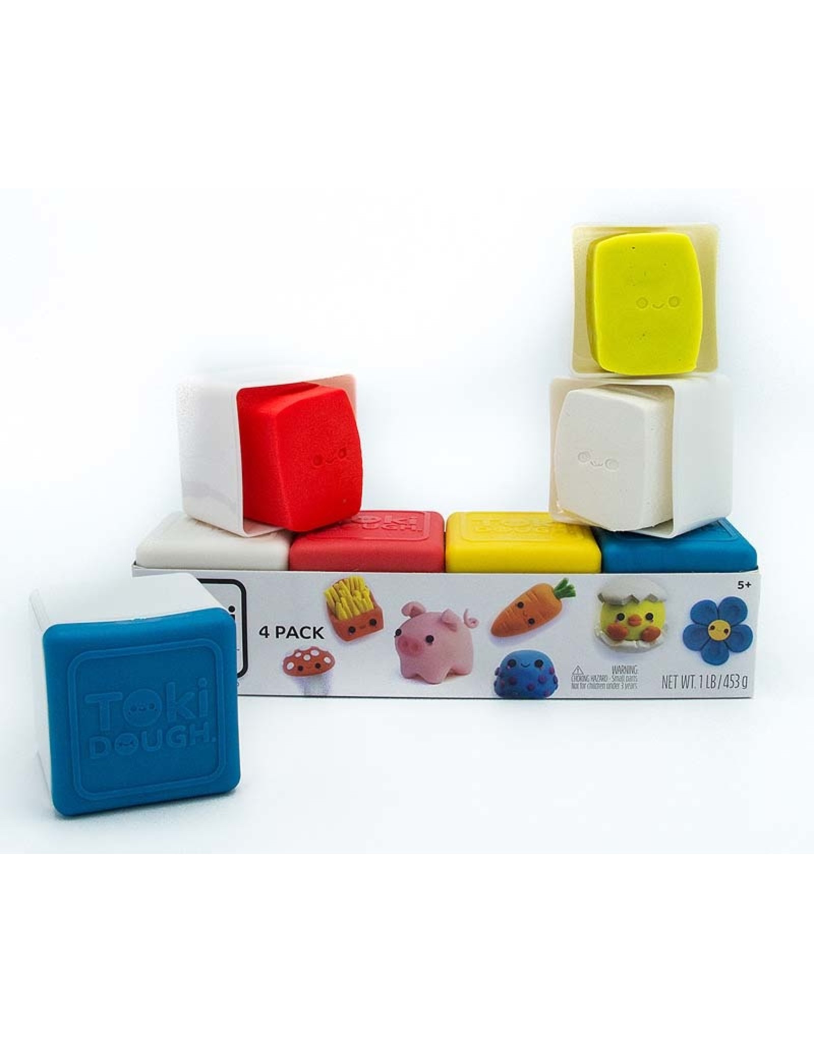 Relevant Play Toki Dough - 4-Pack Rood/Geel/Blauw/Wit