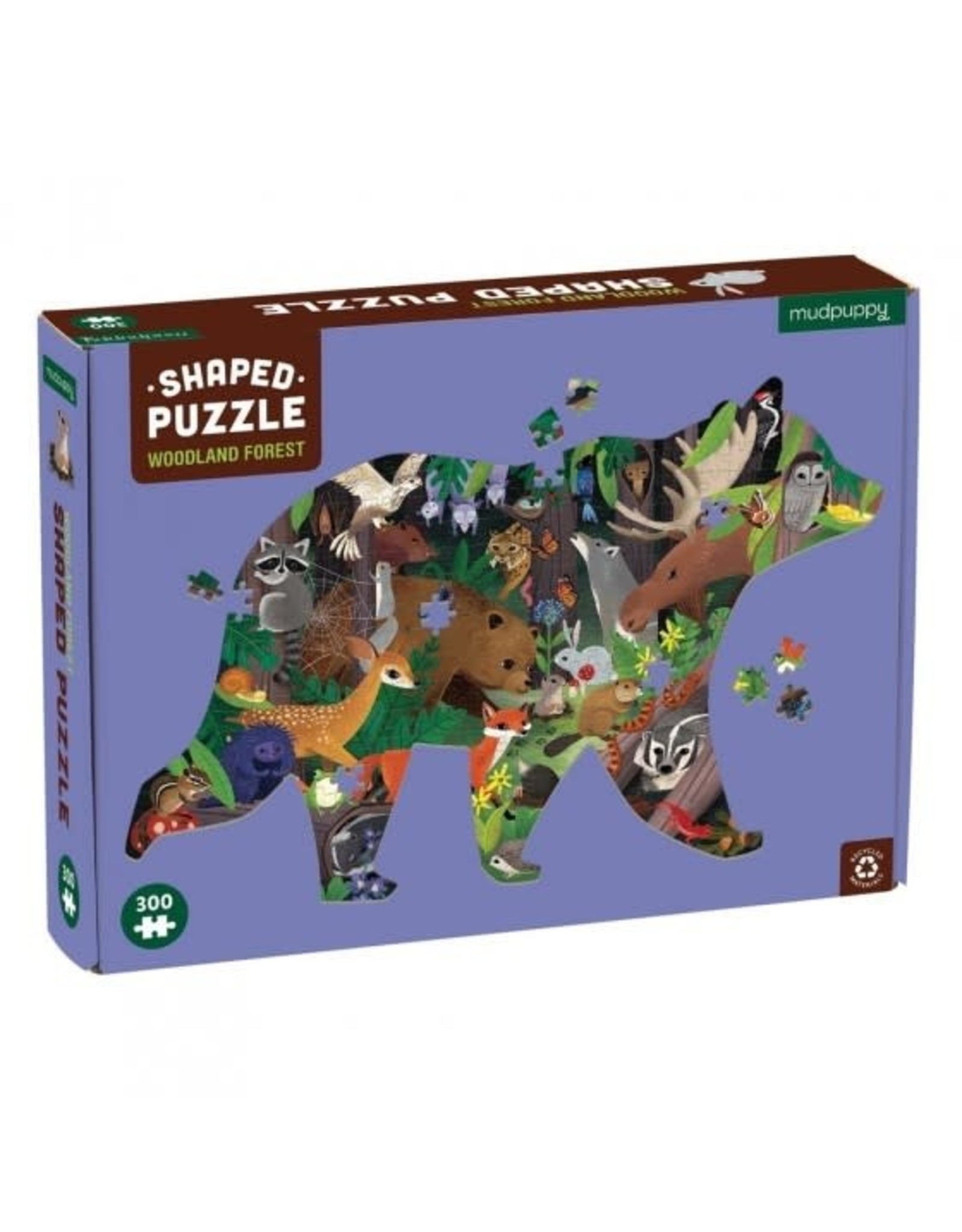 Mudpuppy Shaped Puzzle 300 st "Woodland Forest"