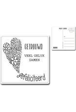 Postcard "Getrouwd"