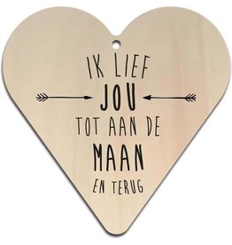 Hart "Ik lief jou tot aan de maan en terug"