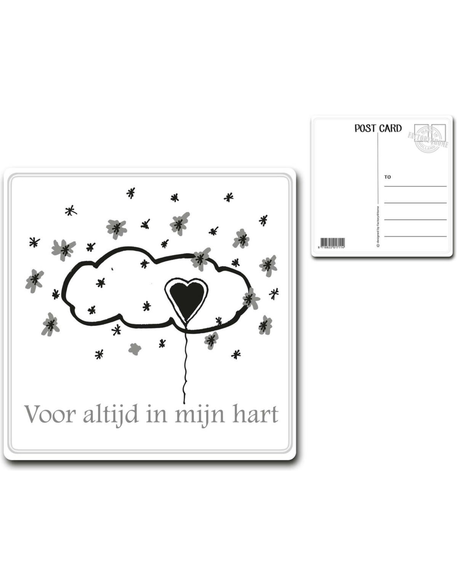 Postcard "Voor altijd in mijn hart"