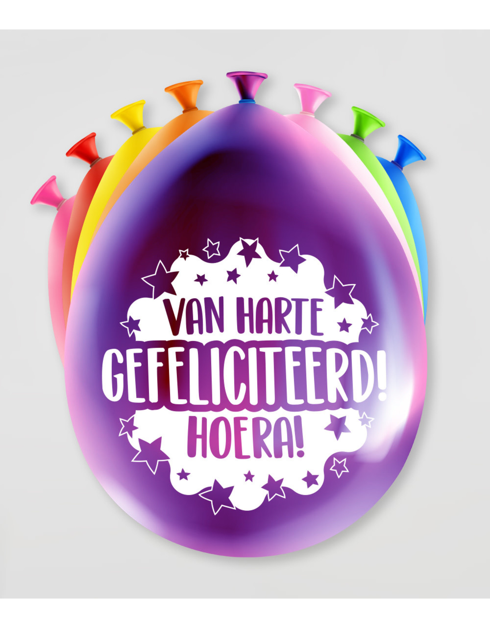 Party Ballonnen - Gefeliciteerd (8 st)