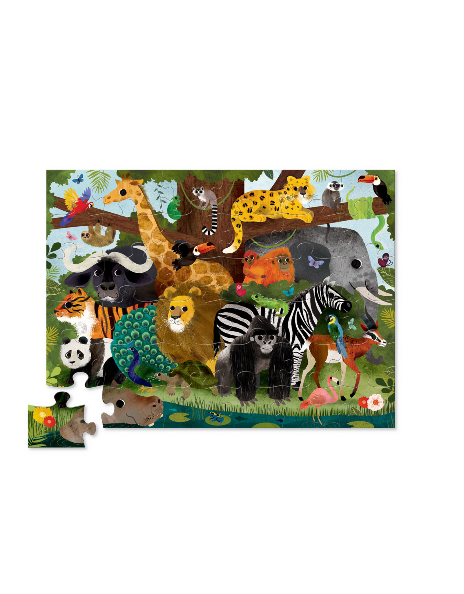 Crocodile Creek Vloerpuzzel "Jungle Friends" (36pc) Crocodile Creek