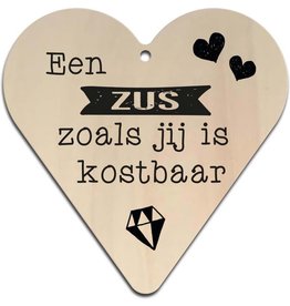 Hart "Een zus zoals jij is kostbaar"