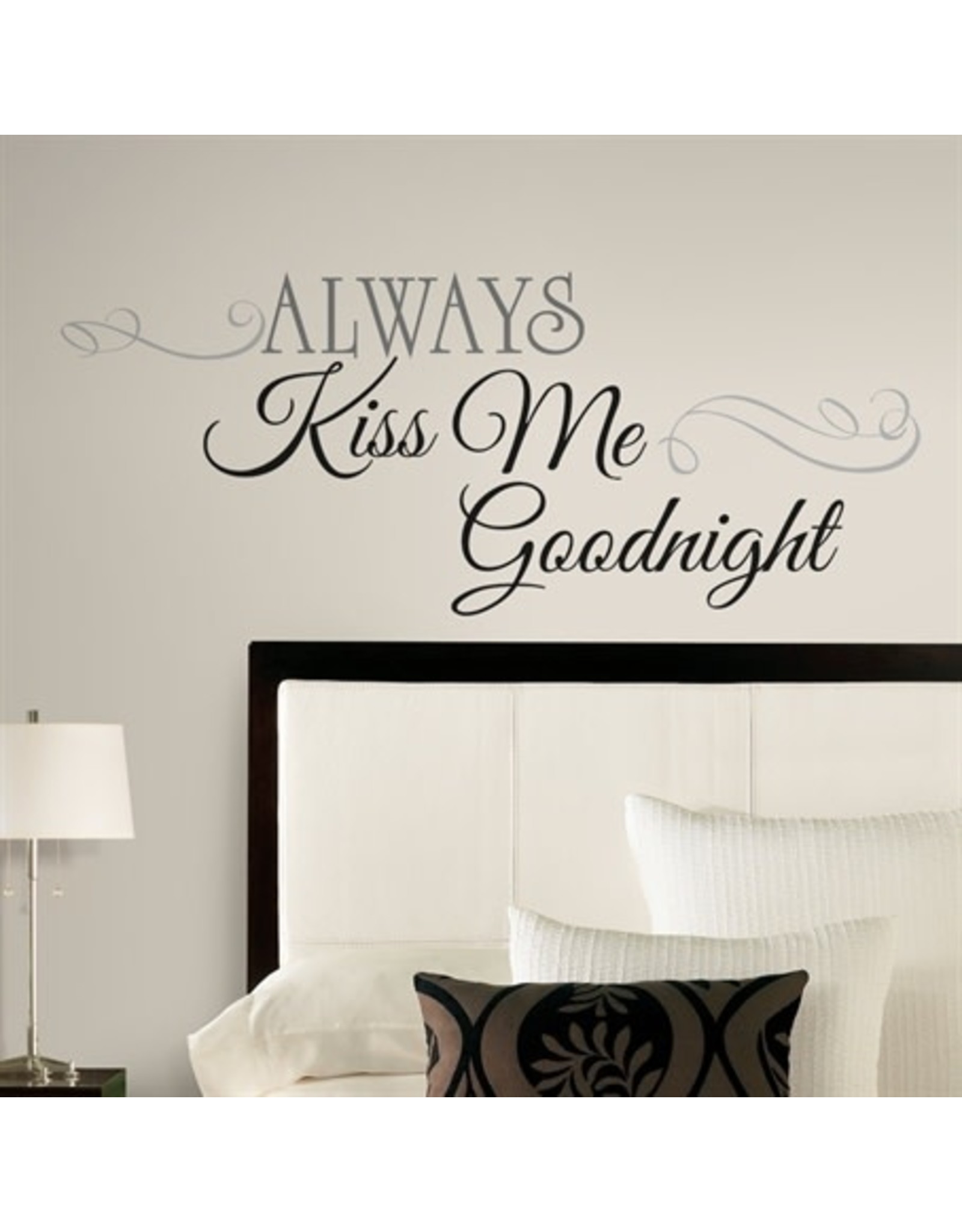 Muursticker "Always Kiss Me Goodnight"