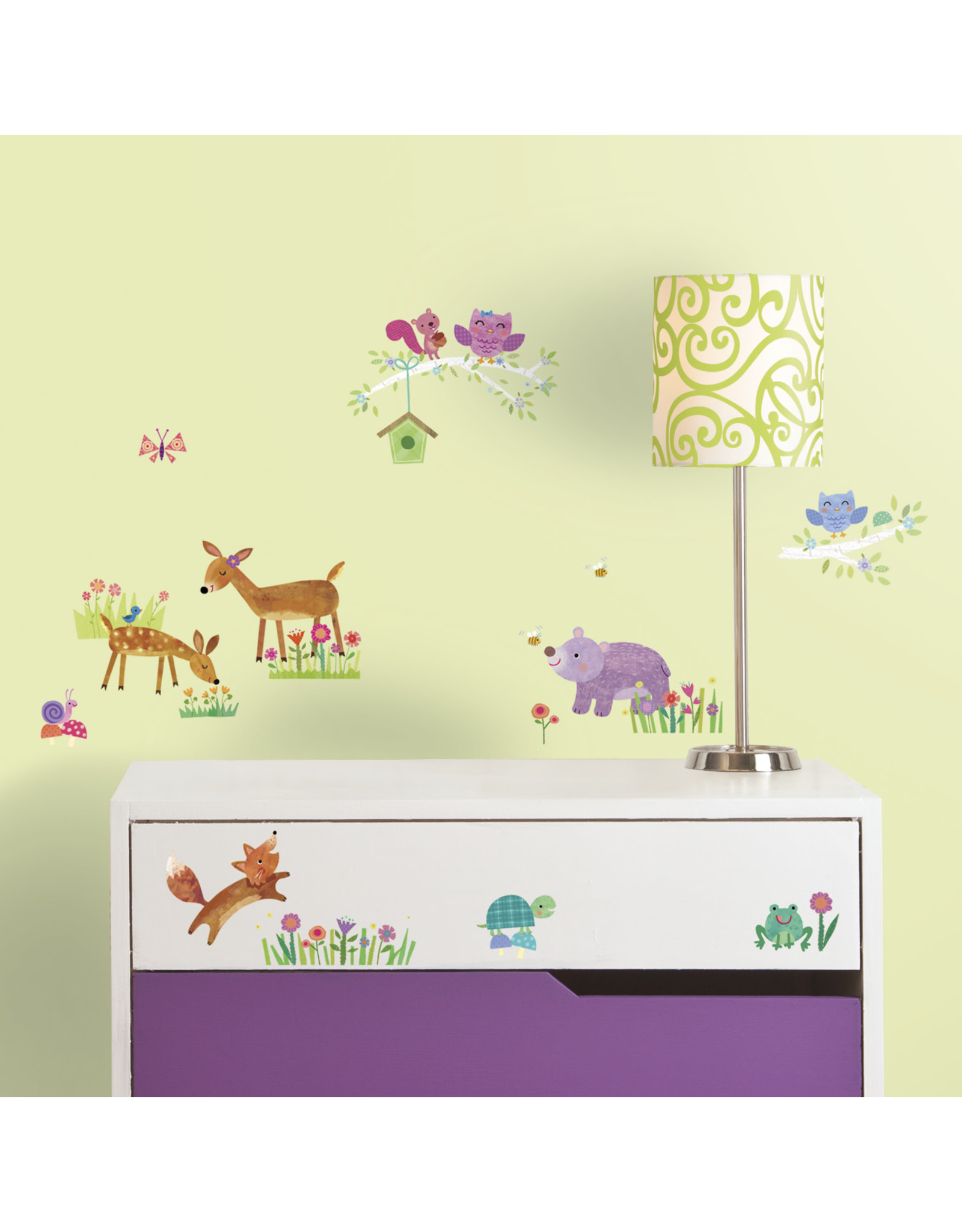 Muursticker "Woodland Baby Animals"