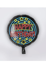 "Happy Birthday" Neon Foil Balloon