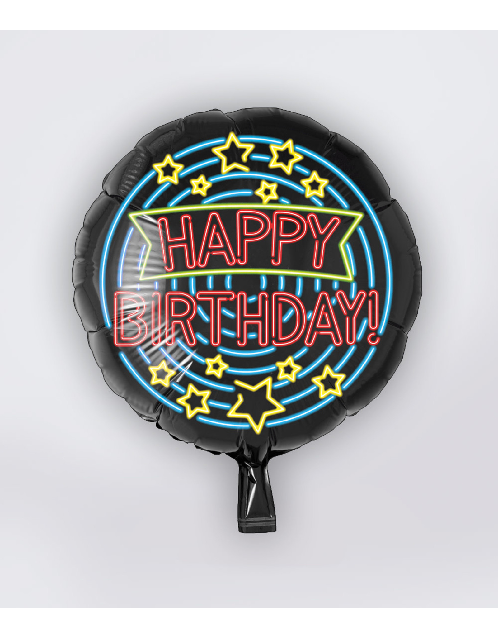 "Happy Birthday" Neon Foil Balloon