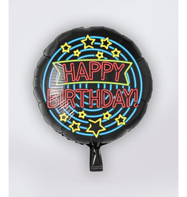 "Happy Birthday" Neon Foil Balloon