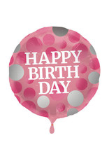 "Happy Birthday" Glossy Pink Folie Ballon