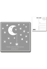 Postcard "I love you to the moon.."