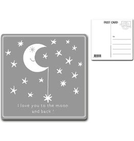 Postcard "I love you to the moon.."