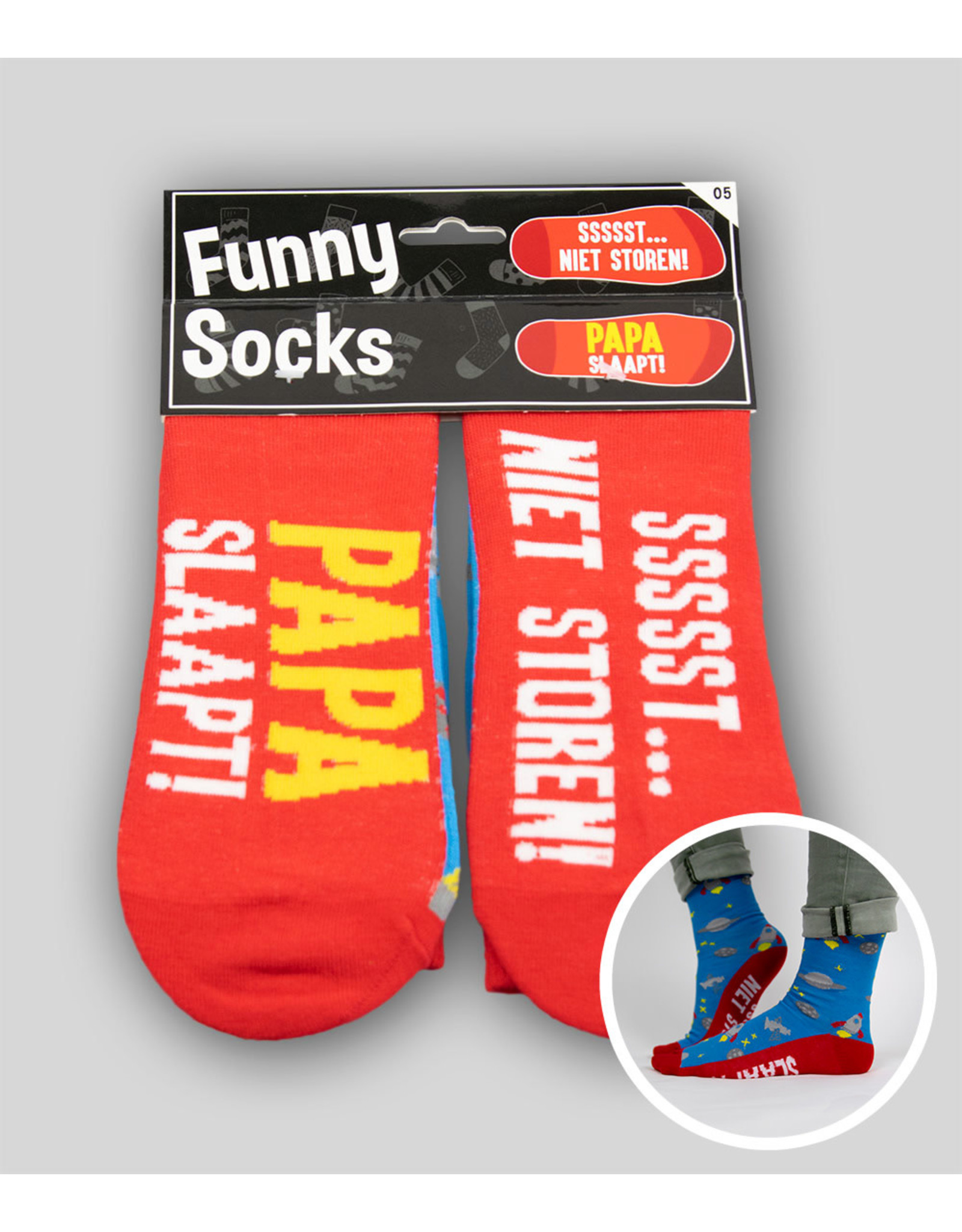 Funny Socks - Papa slaapt sssst