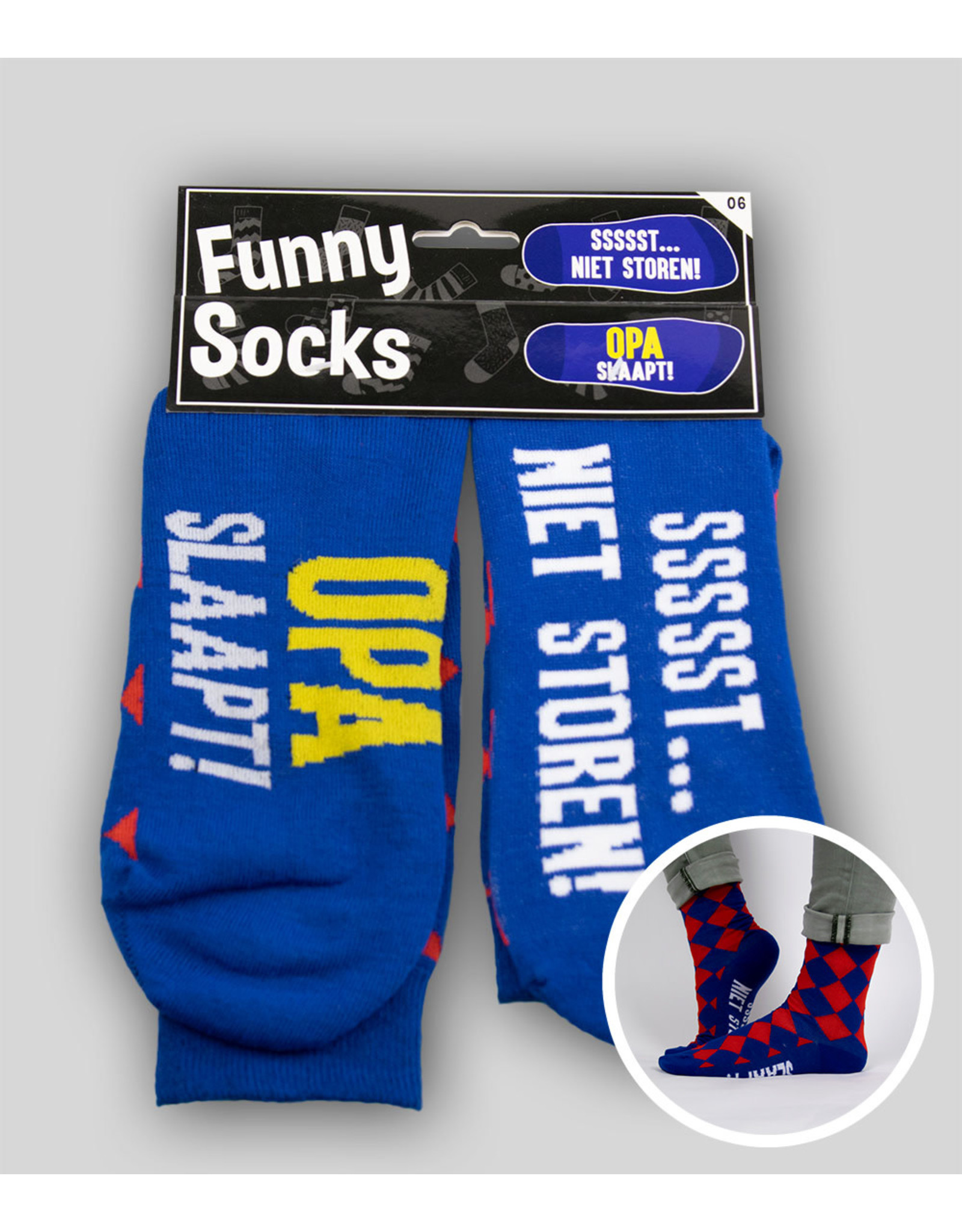 pd party Funny Socks - Opa slaapt sssst