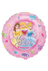 "Happy Birthday" Princess Folie Ballon