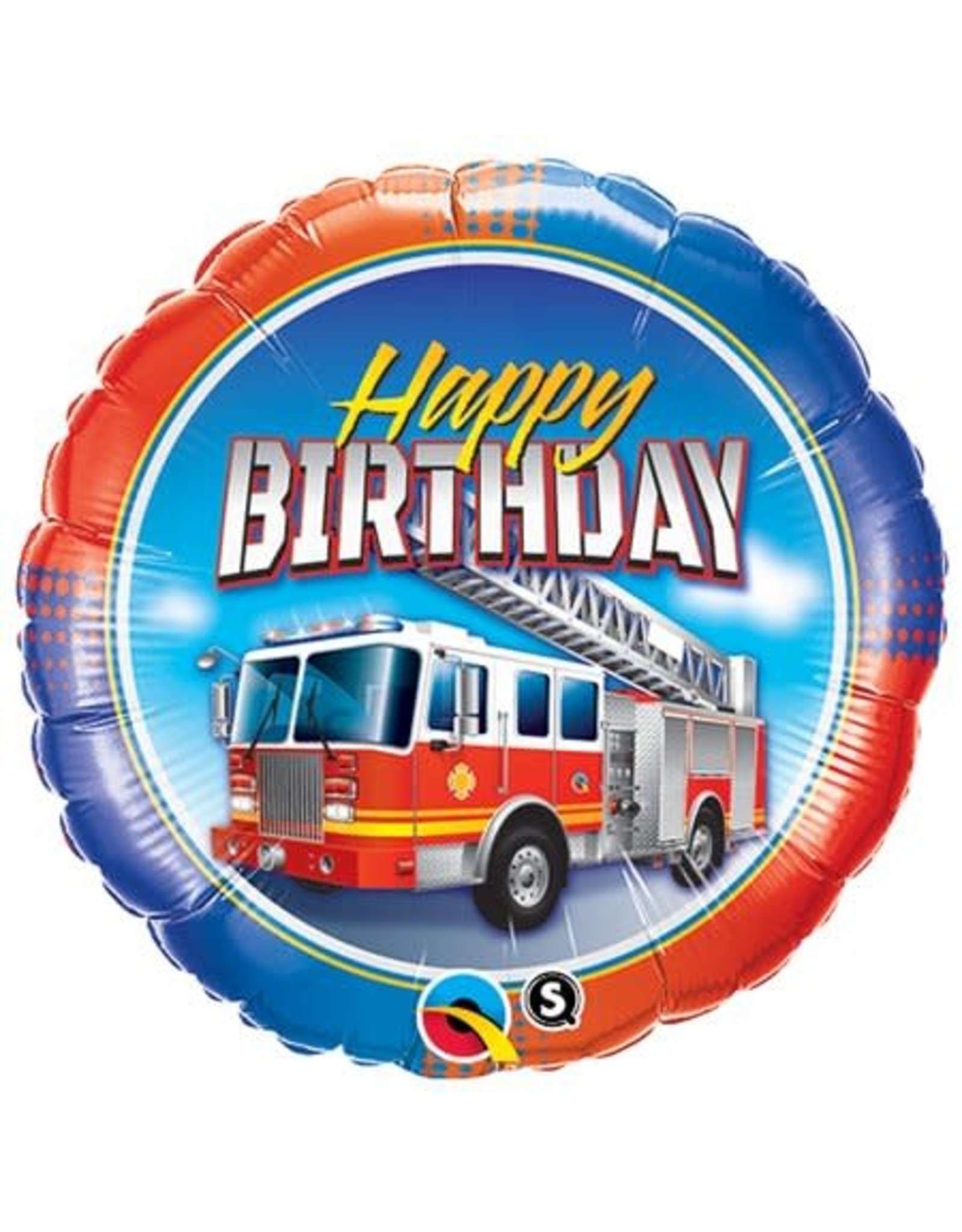 "Happy Birthday" Fire Truck Folie Ballon