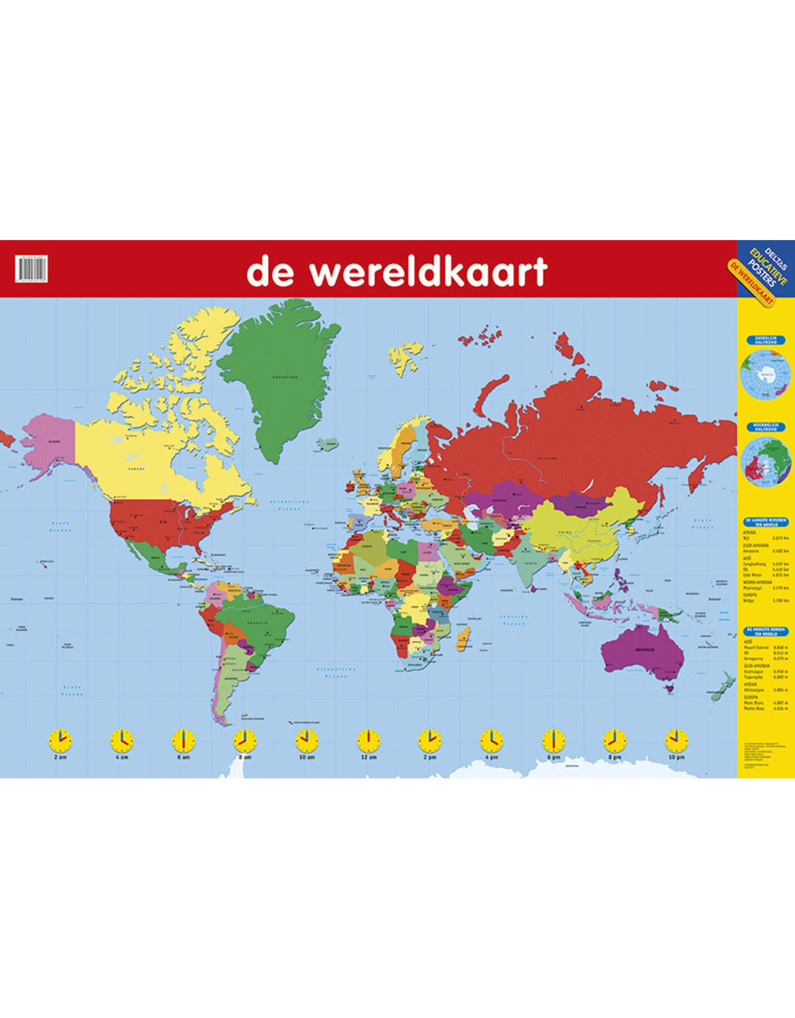 Deltas Educatieve Posters - De Wereldkaart