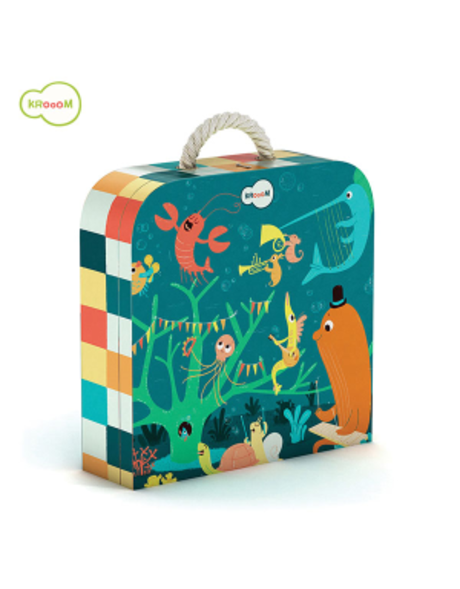 Krooom Puzzle Case "Music Band Sea Animals"