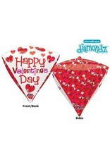"Happy Valentine's Day" Diamondz Folie Ballon