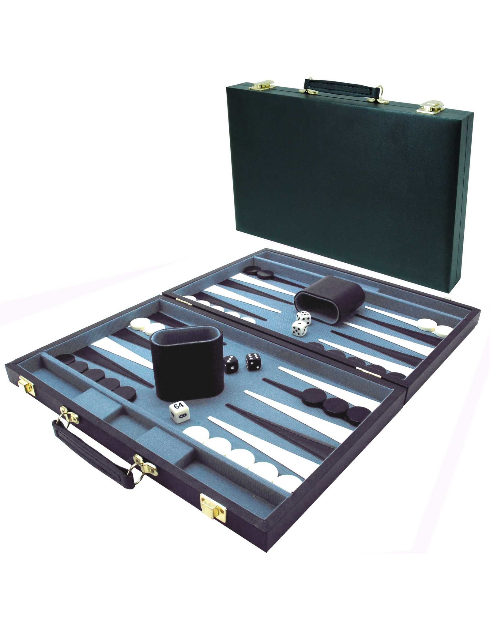 Backgammon Koffer Zwart