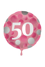 50 Glossy Pink Folie Ballon