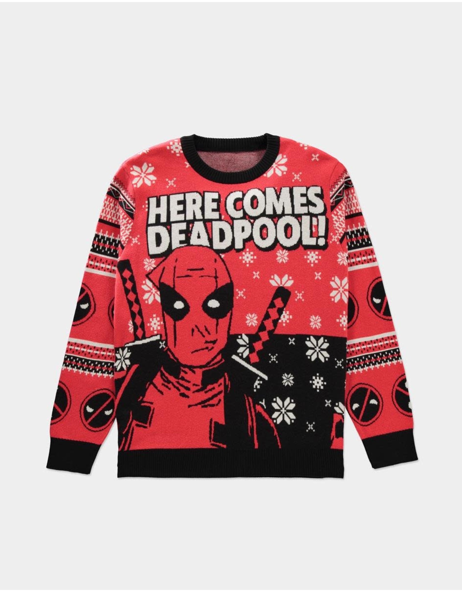 Marvel "Here Comes Deadpool" Christmas Sweater