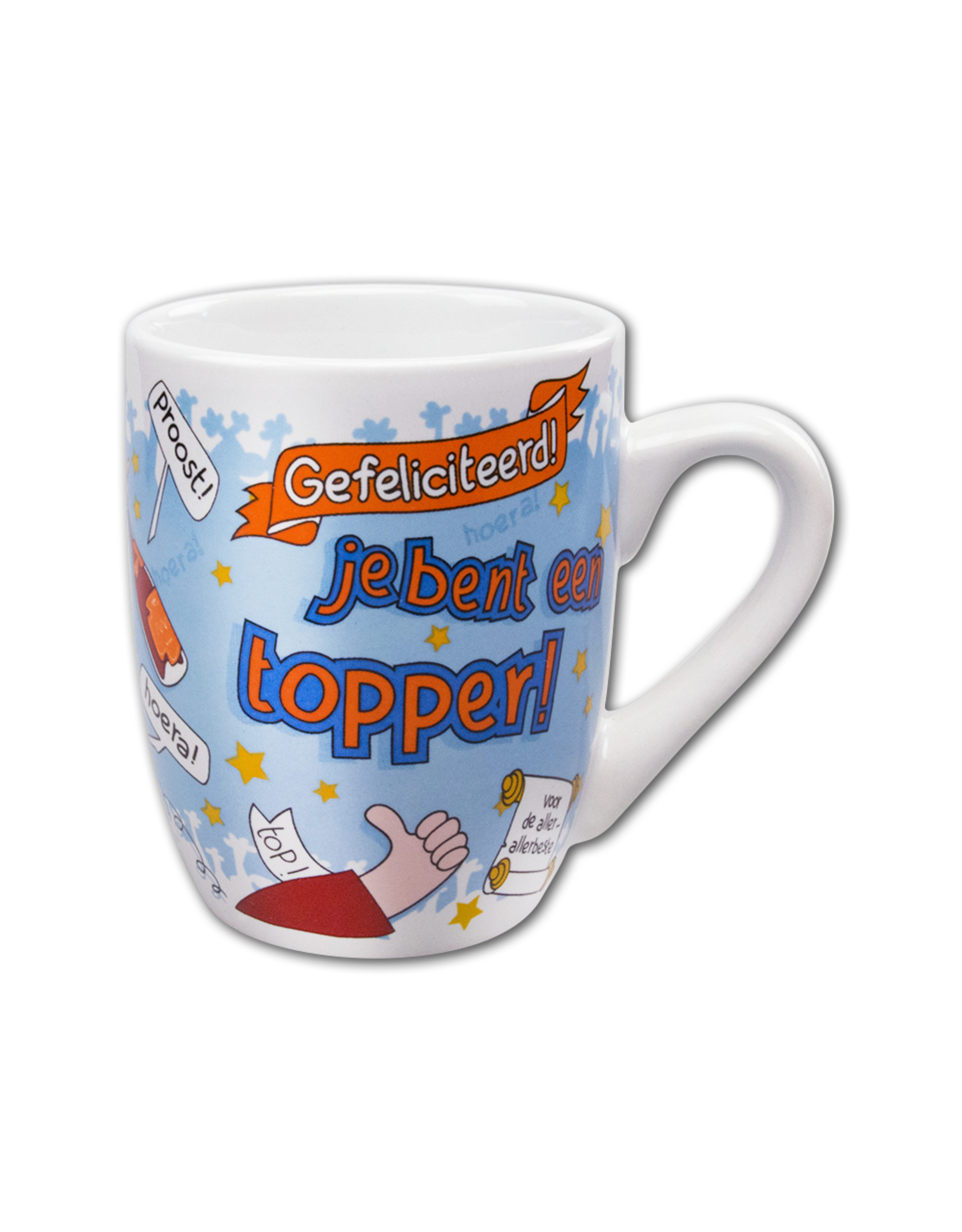 pd party Cartoonmok Geslaagd Topper