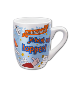 pd party Cartoonmok Geslaagd Topper