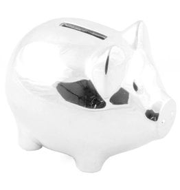 Verzilverde Spaarpot Varkentje