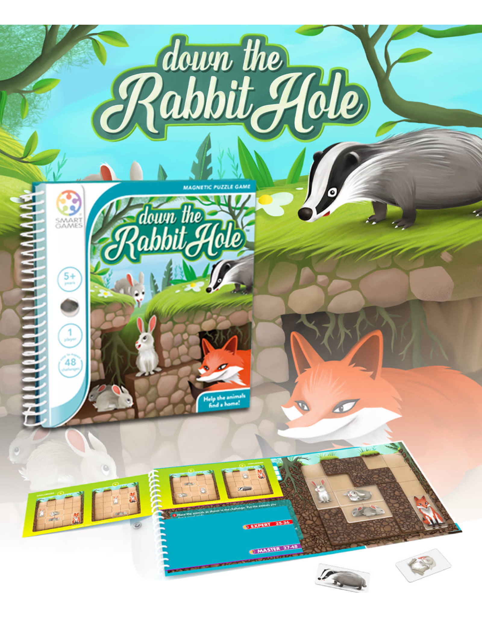 SmartGames Smart Games Magnetic Travel Game - Down the Rabbit Hole