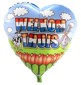 "Welkom Thuis" Groot Hart Folie Ballon