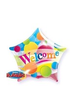 Qualatex "Welcome" Bubbles Folie Ballon