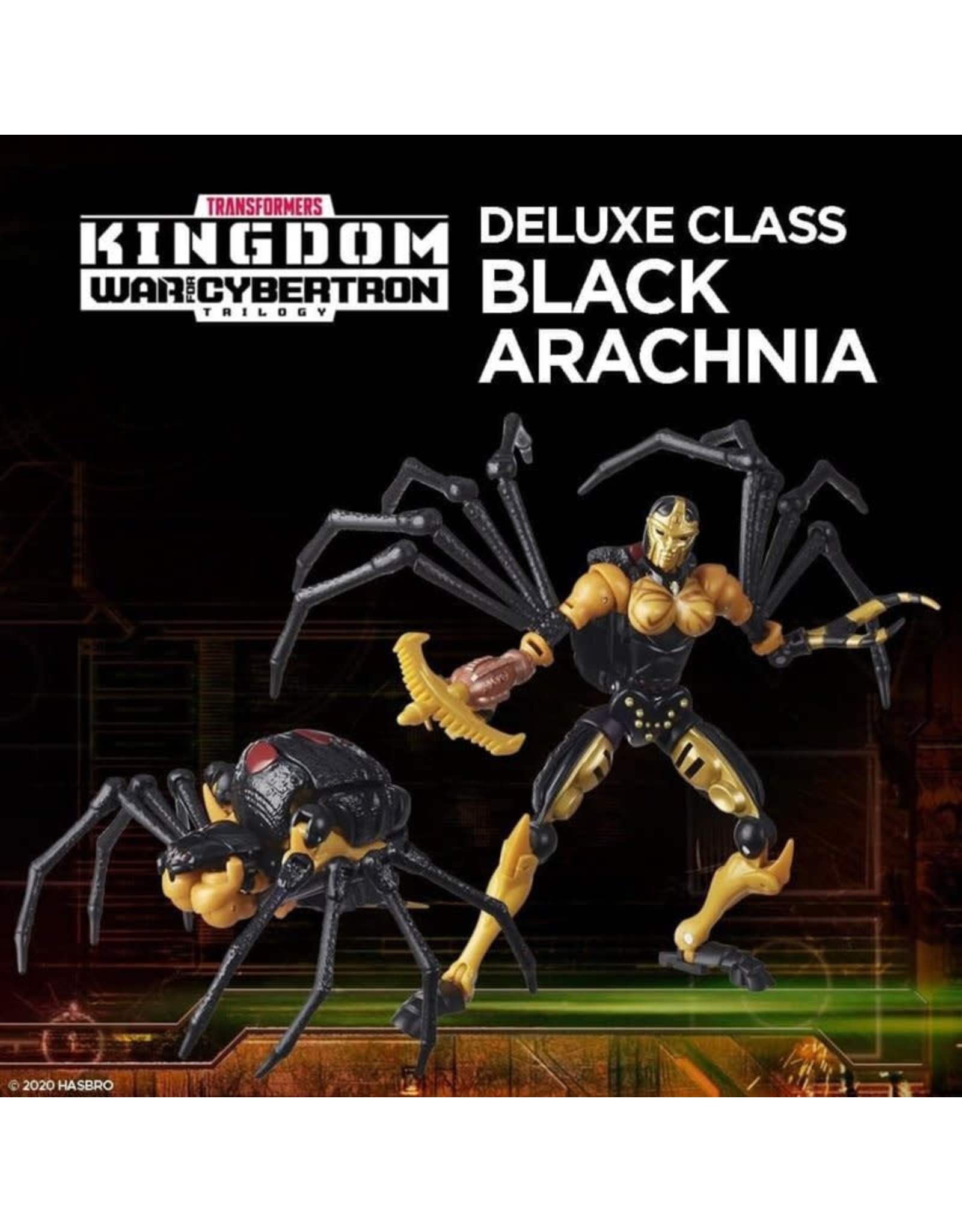 Hasbro Transformers WFC Kingdom Black Arachnia