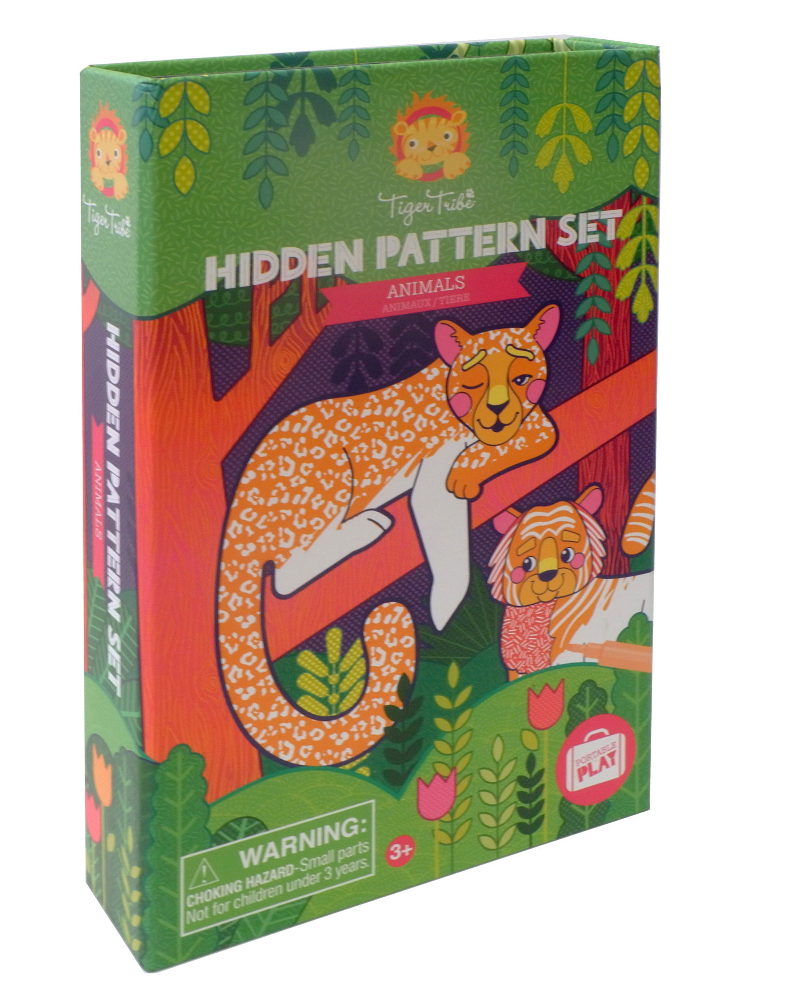 Tiger Tribe Hidden Pattern Colouring Set Animals