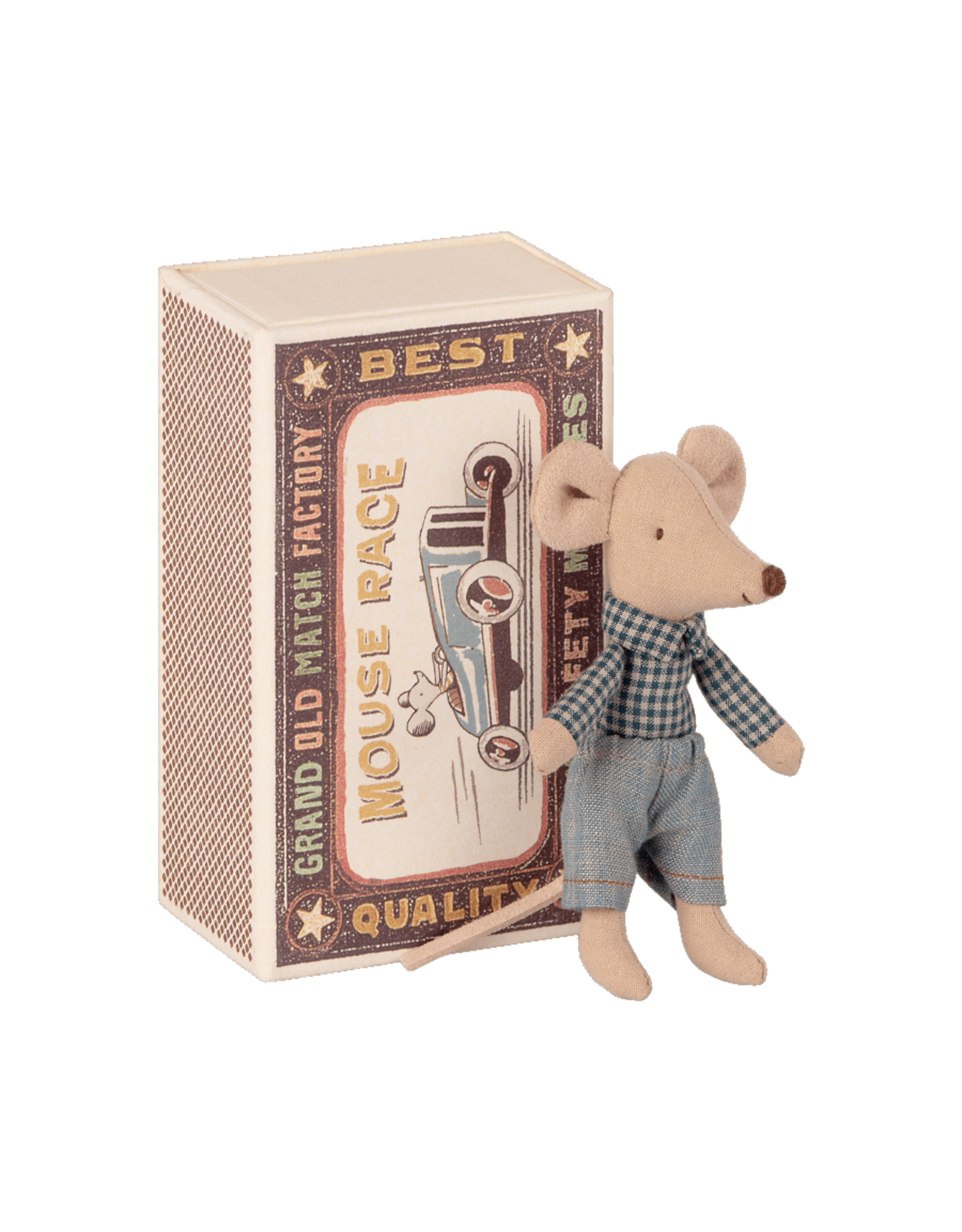 Maileg Little Brother Mouse in Matchbox