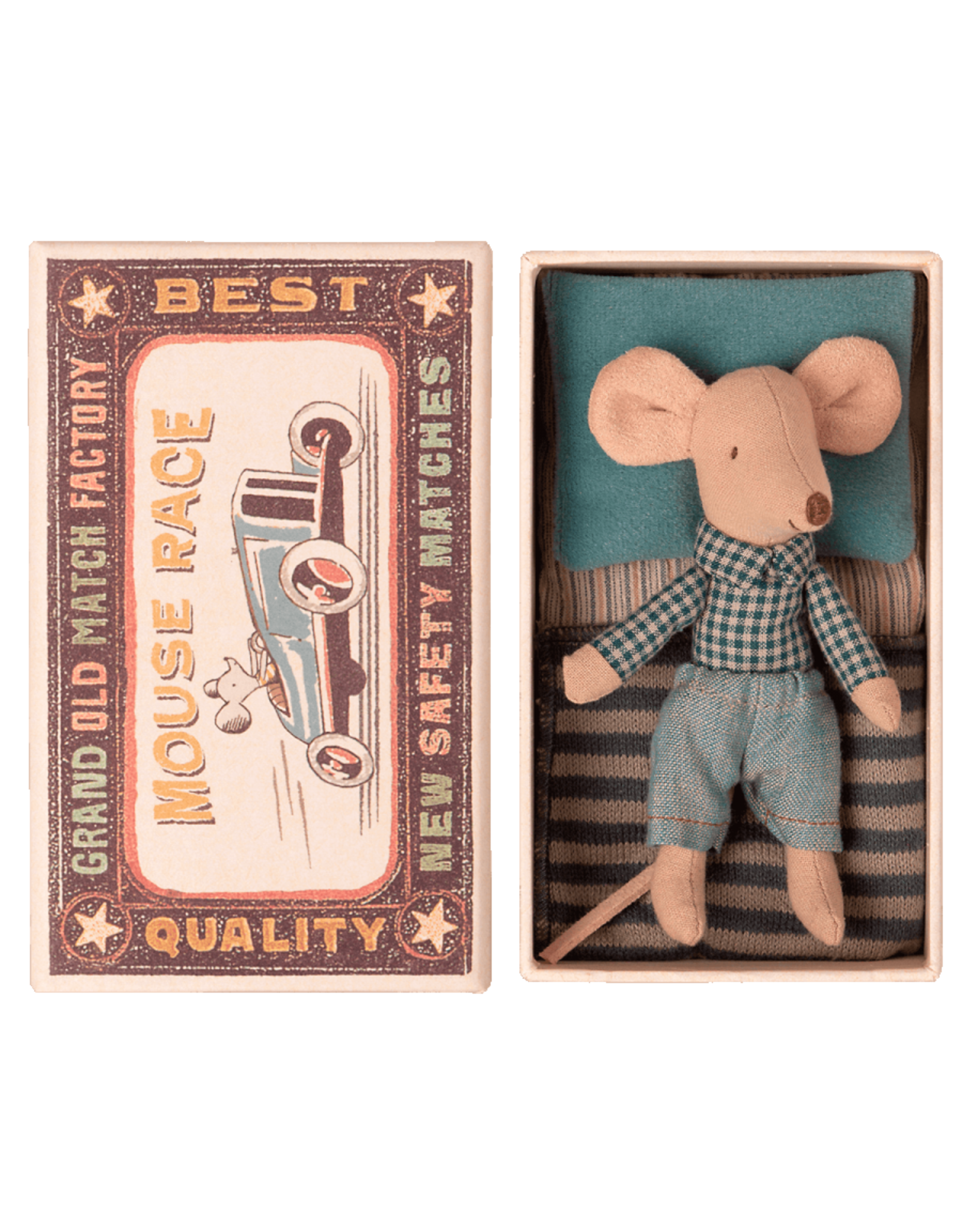 Maileg Little Brother Mouse in Matchbox