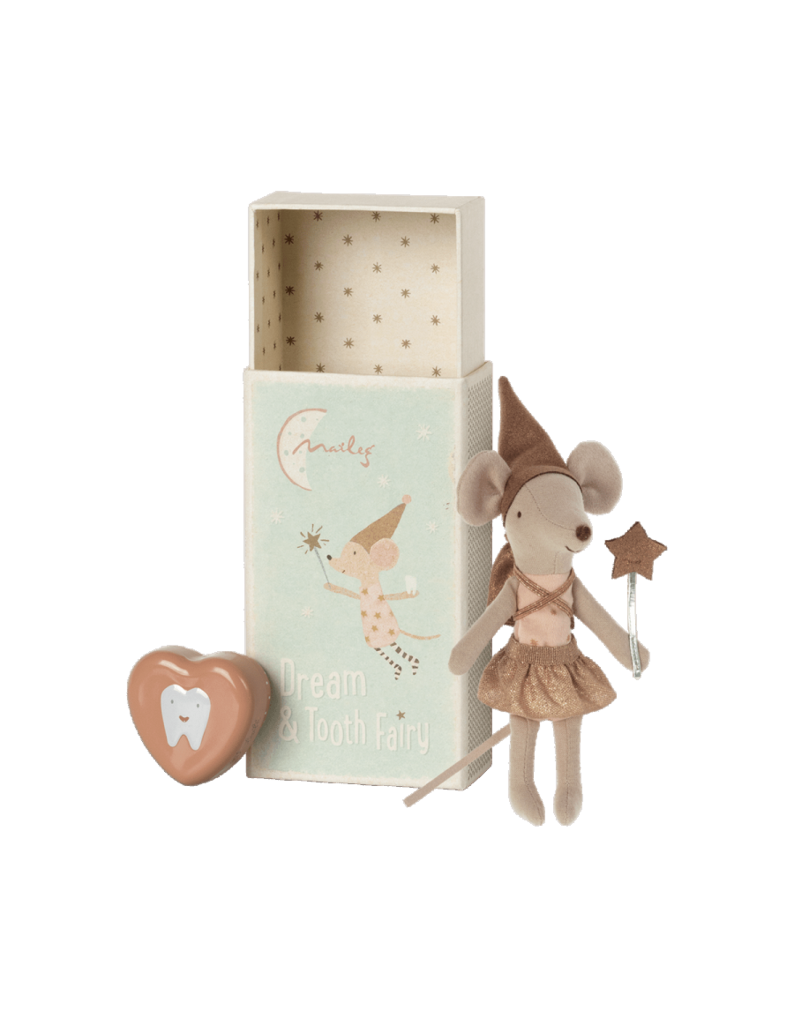 Maileg Tooth Fairy Mouse in Matchbox - Rose