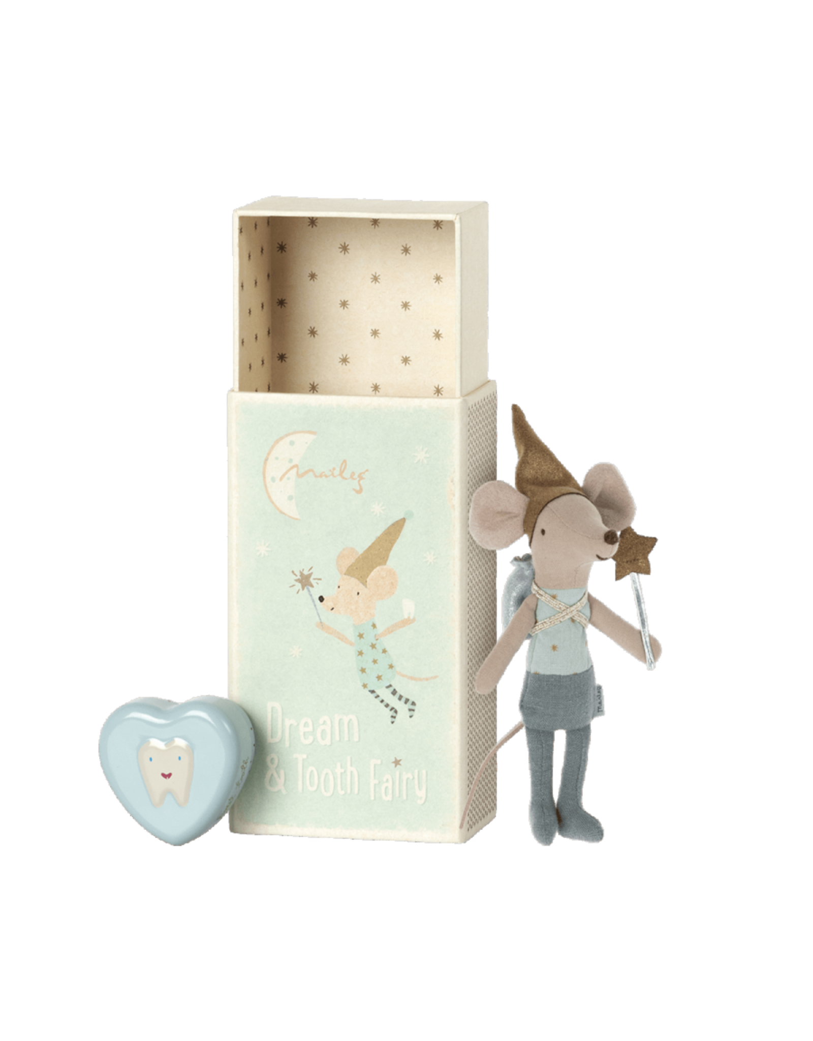 Maileg Tooth Fairy Mouse in Matchbox - Blue