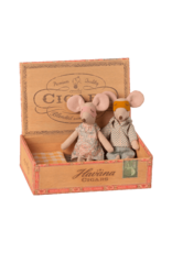 Maileg Mum & Dad Mice in Cigarbox