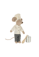 Maileg Chef Mouse with soup pot and spoon