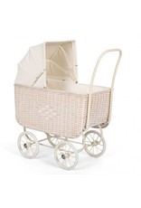 ByASTRUP Poppenwagen Retro Rotan Creme