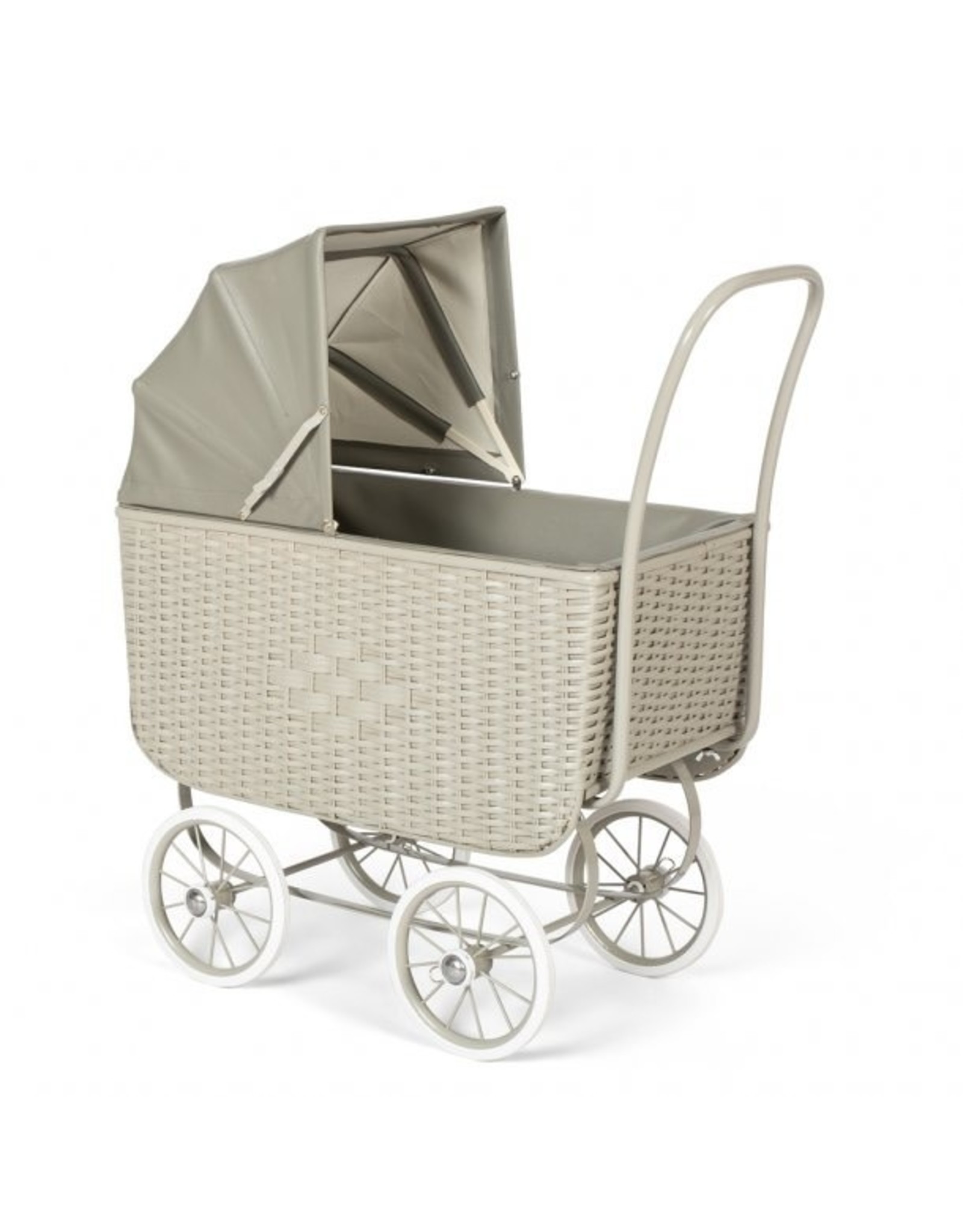 ByASTRUP Poppenwagen Retro Rotan Grey