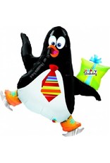 Qualatex "Happy Birthday" Pinguin Shaped Folie Ballon