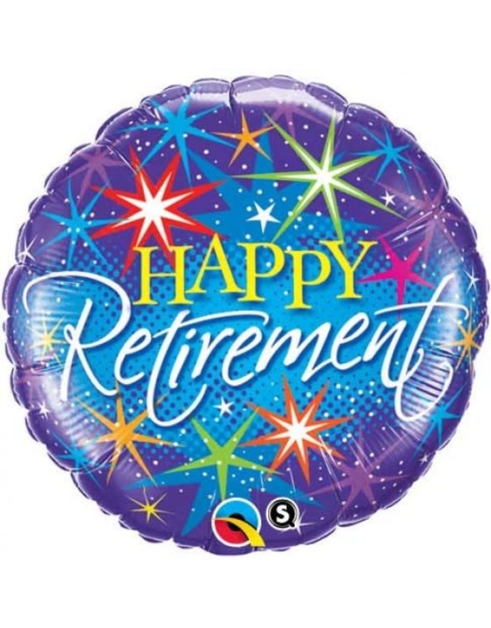 Qualatex "Happy Retirement" Stars Folie Ballon