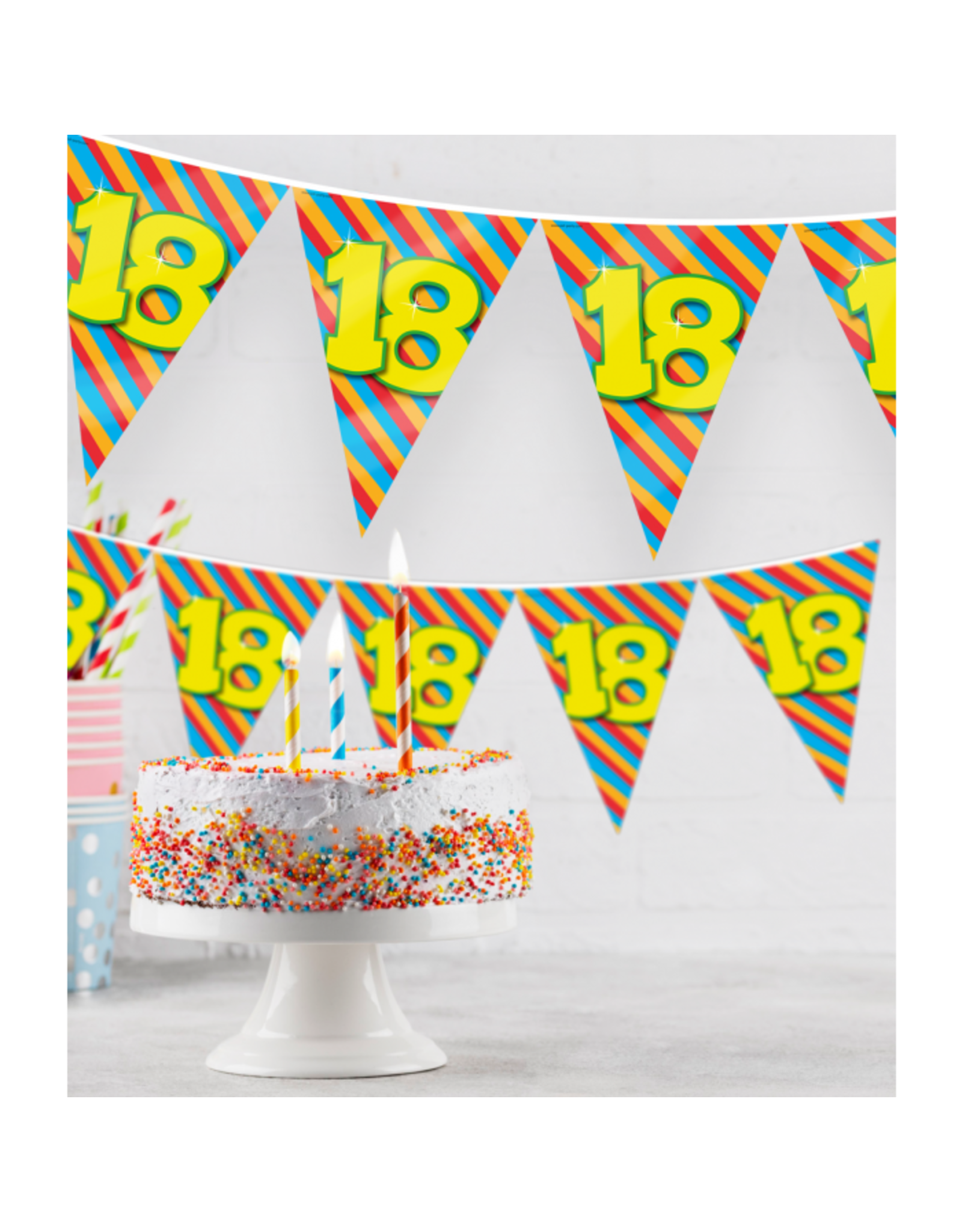 Happy Party Flags met leeftijd