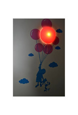 Muursticker met LED Lamp Ballon
