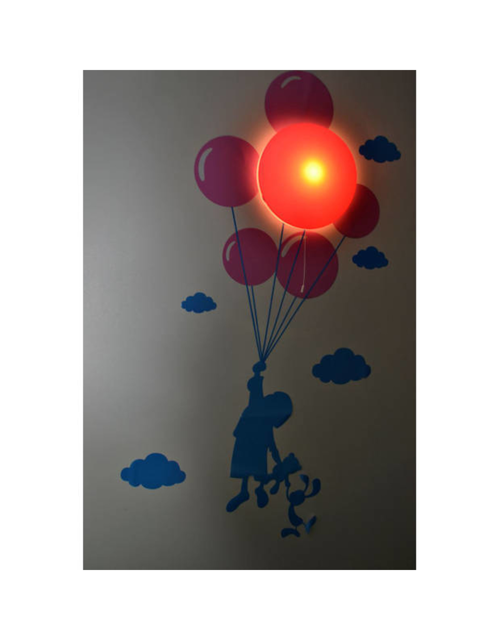 Muursticker met LED Lamp Ballon