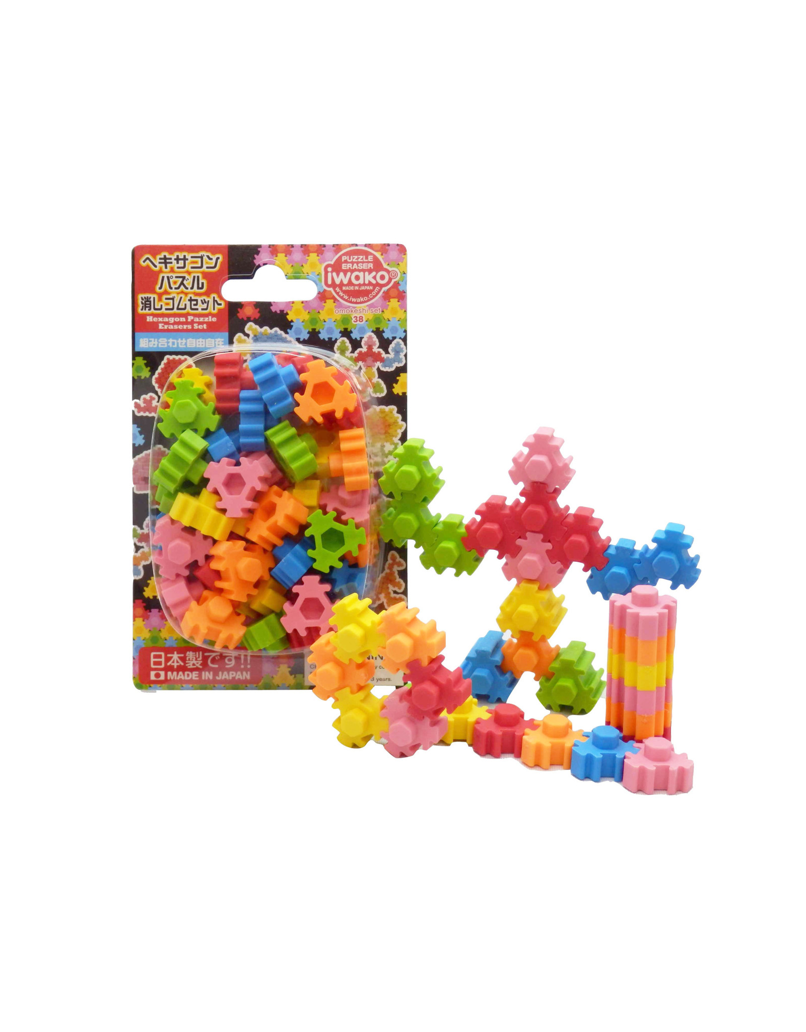 Iwako Puzzle Erasers "Hexagon puzzle"