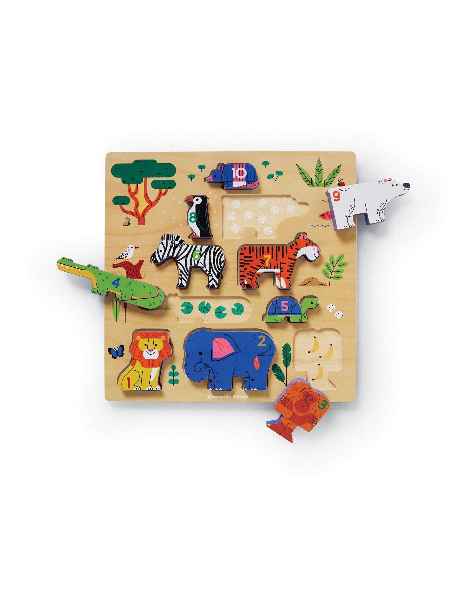 Crocodile Creek 123 Wood Stacking Puzzle "Jungle"